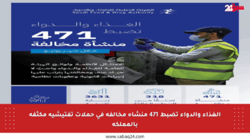 الغذاء والدواء تضبط 471 منشأة مخالفة في حملات تفتيشية مكثفة بالمملكة